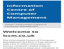 Tablet Screenshot of iccm.co.uk